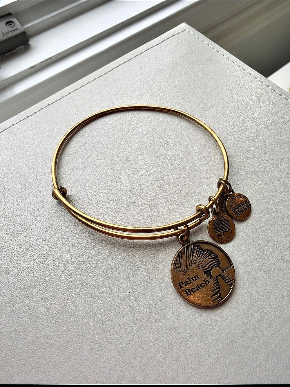 Alex and Ani Palm Beach Destination Charm Bangle Gold
